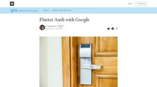 
                            8. Flutter Auth with Google – FlutterPub – Medium