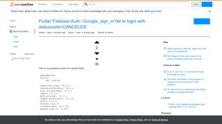
                            3. Flutter Firebase Auth / Google_sign_in fail to login with ...