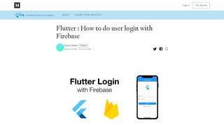 
                            7. Flutter : How to do user login with Firebase – FlutterPub – Medium