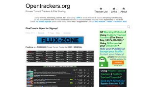 
                            4. FluxZone is Open for Signup! - Private Torrent ... - Opentrackers.org