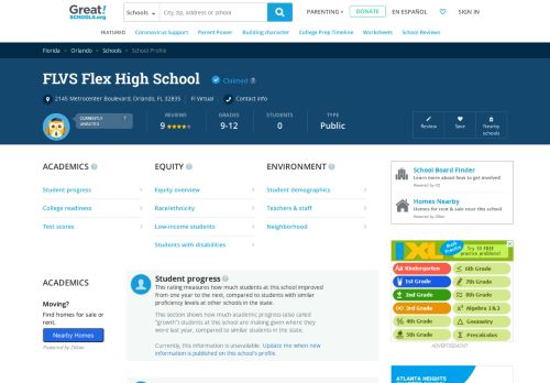 
                            8. FLVS Flex High School - Orlando, Florida - FL | GreatSchools