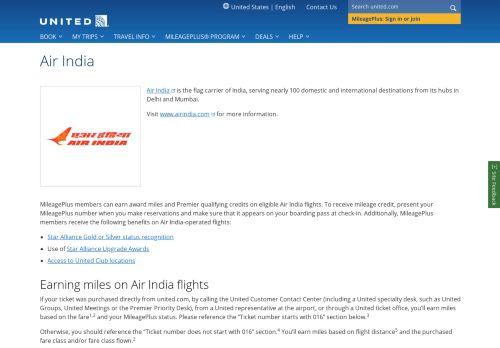 
                            12. Fly with Air India - United Airlines