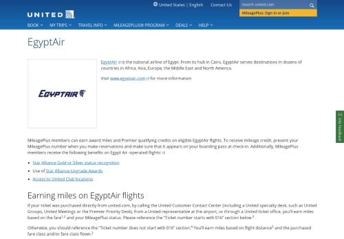 
                            12. Fly with EgyptAir - United Airlines