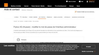 
                            2. Flybox 4G (Huawei) : modifier le mot de passe de ... - ...