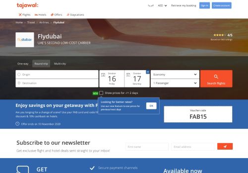 
                            10. FlyDubai - Cheap Airfares on FlyDubai, Online Ticket Booking - tajawal