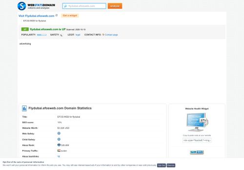 
                            13. Flydubai efosweb: EFOS:WEB for flydubai - Webstatsdomain
