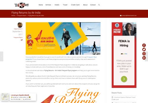 
                            6. Flying Returns by Air India - ThExTravel