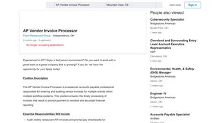 
                            7. Flynn Restaurant Group hiring AP Vendor Invoice Processor in ...