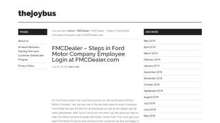 
                            8. FMCDealer – Steps in Ford Motor Company Employee Login at ...