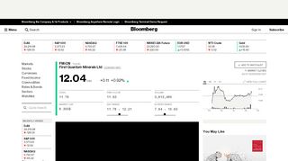 
                            12. FM:Toronto Stock Quote - First Quantum Minerals Ltd - Bloomberg ...