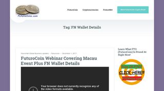 
                            6. FN Wallet Details – FuturoCoin: Buy & Mine FuturoCoin Digital Currency