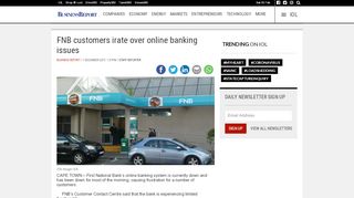 
                            7. FNB customers irate over online banking issues | IOL Business Report