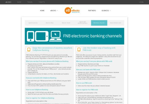 
                            7. FNB electronic banking channels - eBucks