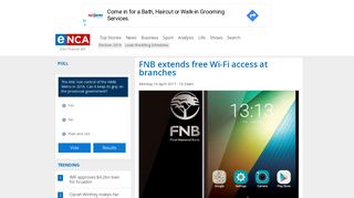 
                            6. FNB extends free Wi-Fi access at branches | eNCA