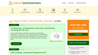 
                            10. FNB (First National Bank) Vacancies Careers Jobs In South Africa