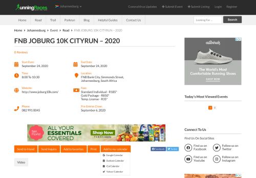 
                            7. FNB JOBURG 10K CITYRUN - 2018 - Running Races