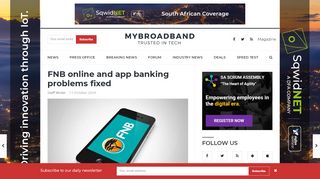 
                            11. FNB online and app banking problems fixed - MyBroadband