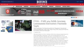 
                            4. FNSS - PARS 4x4 Zırhlı Aracının Lansmanını Eurosatory Fuarında ...