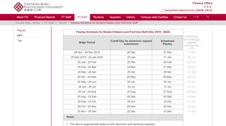 
                            7. FO Website > PT Staff > Payroll > Payday Schedule for ... - PolyU