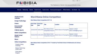 
                            12. FOBISIA: Online Word Mania Competition