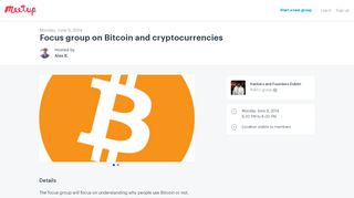 
                            8. Focus group on Bitcoin and cryptocurrencies | Meetup