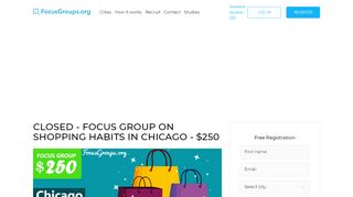 
                            12. Focus Group on Shopping Habits in Chicago – $250 - FocusGroups.org