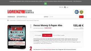 
                            8. Focus Money E-Paper Abo - hier günstig und sicher abonnieren