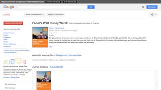 
                            11. Fodor's Walt Disney World: With Universal & the Best of Orlando - Résultats Google Recherche de Livres