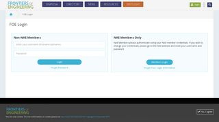 
                            4. FOE Website - FOE Login - Frontiers of Engineering