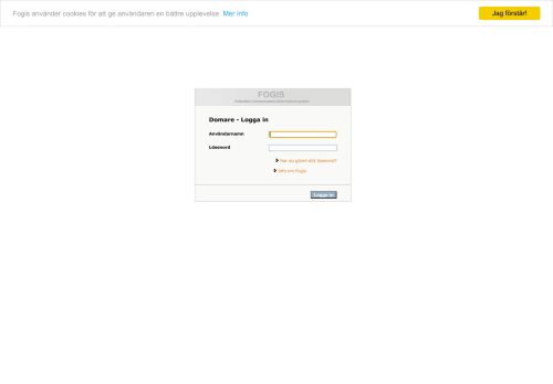 
                            1. FOGIS - Domarinloggning