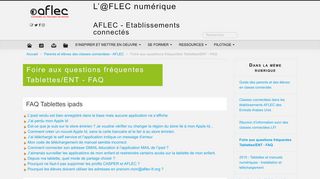 
                            11. Foire aux questions fréquentes Tablettes/ENT - FAQ - L'@FLEC ...