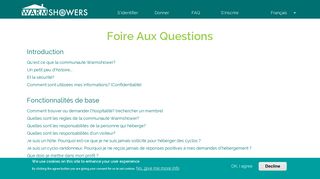 
                            5. Foire Aux Questions | Warmshowers.org