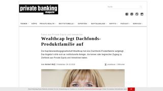 
                            10. Fokus aus Private Equity und Immobilien: Wealthcap legt Dachfonds ...