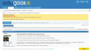 
                            3. Folder Redirection and Offline Files Long Login times - EduGeek