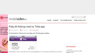 
                            13. Følg dit forbrug med ny Telia-app | Mobilsiden.dk