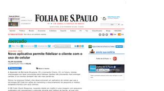 
                            10. Folha de S.Paulo - Mercado - Novo aplicativo permite fidelizar o ...