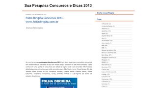 
                            6. Folha Dirigida Concursos 2013 - www.folhadirigida.com.br