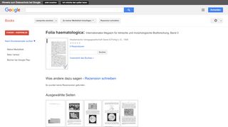 
                            10. Folia haematologica: Internationales Magazin für klinische und ...