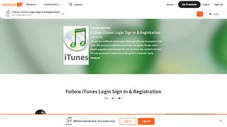 
                            6. Follow iTunes Login Sign In & Registration - Wattpad