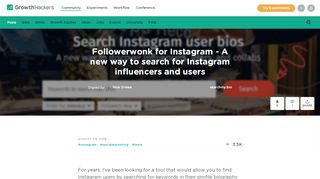 
                            5. Followerwonk for Instagram - A new way to search for Instagram