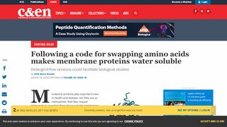 
                            7. Following a code for swapping amino acids makes membrane ... - C&EN