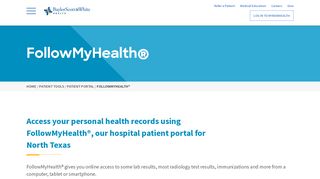 
                            7. FollowMyHealth® - Baylor Scott & White Health