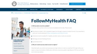 
                            13. FollowMyHealth FAQ | GW Patient Portal