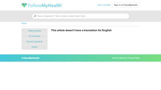 
                            3. FollowMyHealth | FollowMyHealth Account Not Found