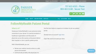 
                            6. FollowMyHealth Patient Portal - Pariser Dermatology