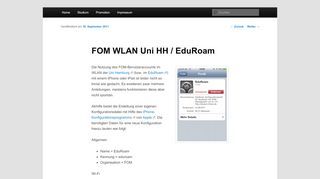 
                            9. FOM WLAN Uni HH / EduRoam | 3L (?!) – lifelong learning