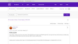 
                            12. FON LOGIN - BT Community