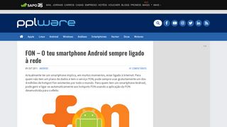 
                            8. FON - O teu smartphone Android sempre ligado à rede - Pplware