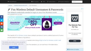 
                            7. Fon Wireless Default Password, Login & IP List (updated August 2018 ...