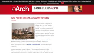 
                            13. FONDI PERIFERIE CONGELATI, LA POSIZIONE DEL CNAPPC - Ioarch